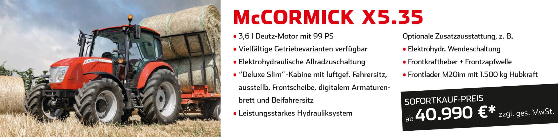 McCormick Sofortkauf-Aktion bei Land- und Gartentechnik Gstöttenmeier, Wartberg ob der Aist, Freistadt